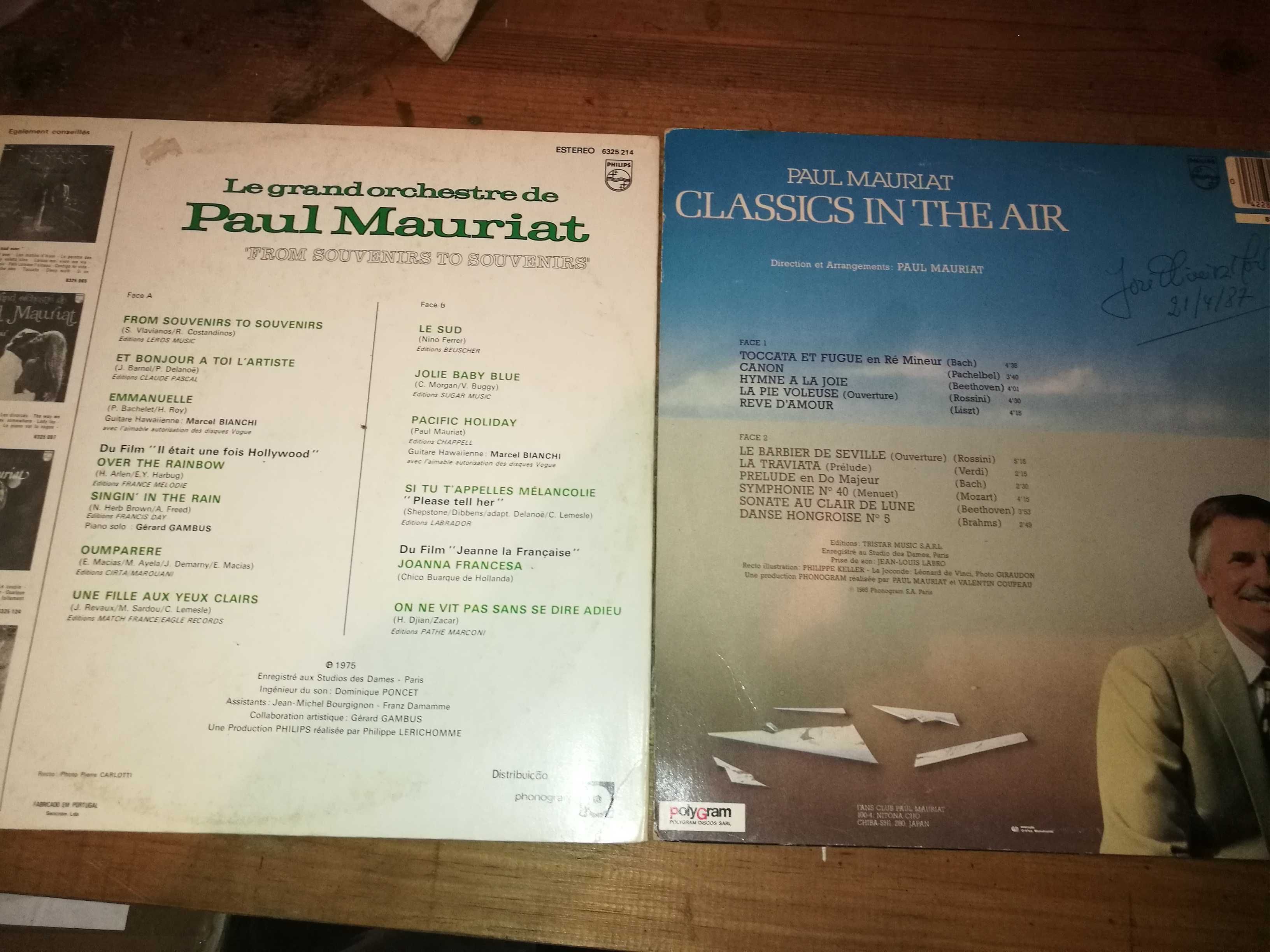 6 Lps PAUL MAURIAT (preços diferentes)