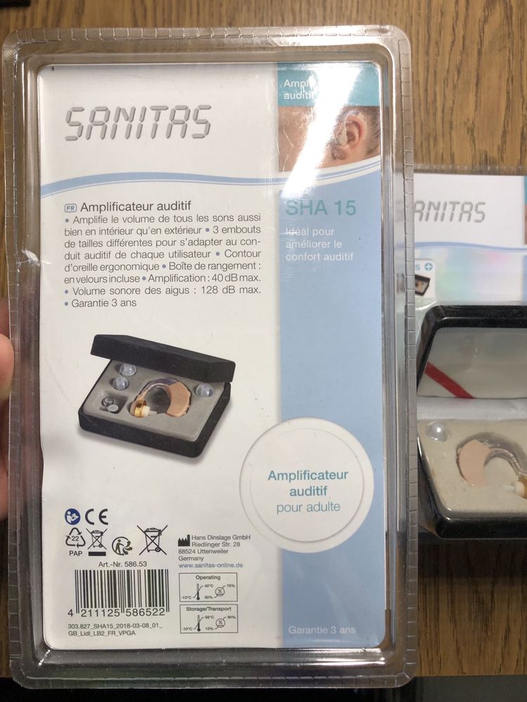 Слуховий апарат, підсилювач слуху Sanitas SHA 15 SANITAS