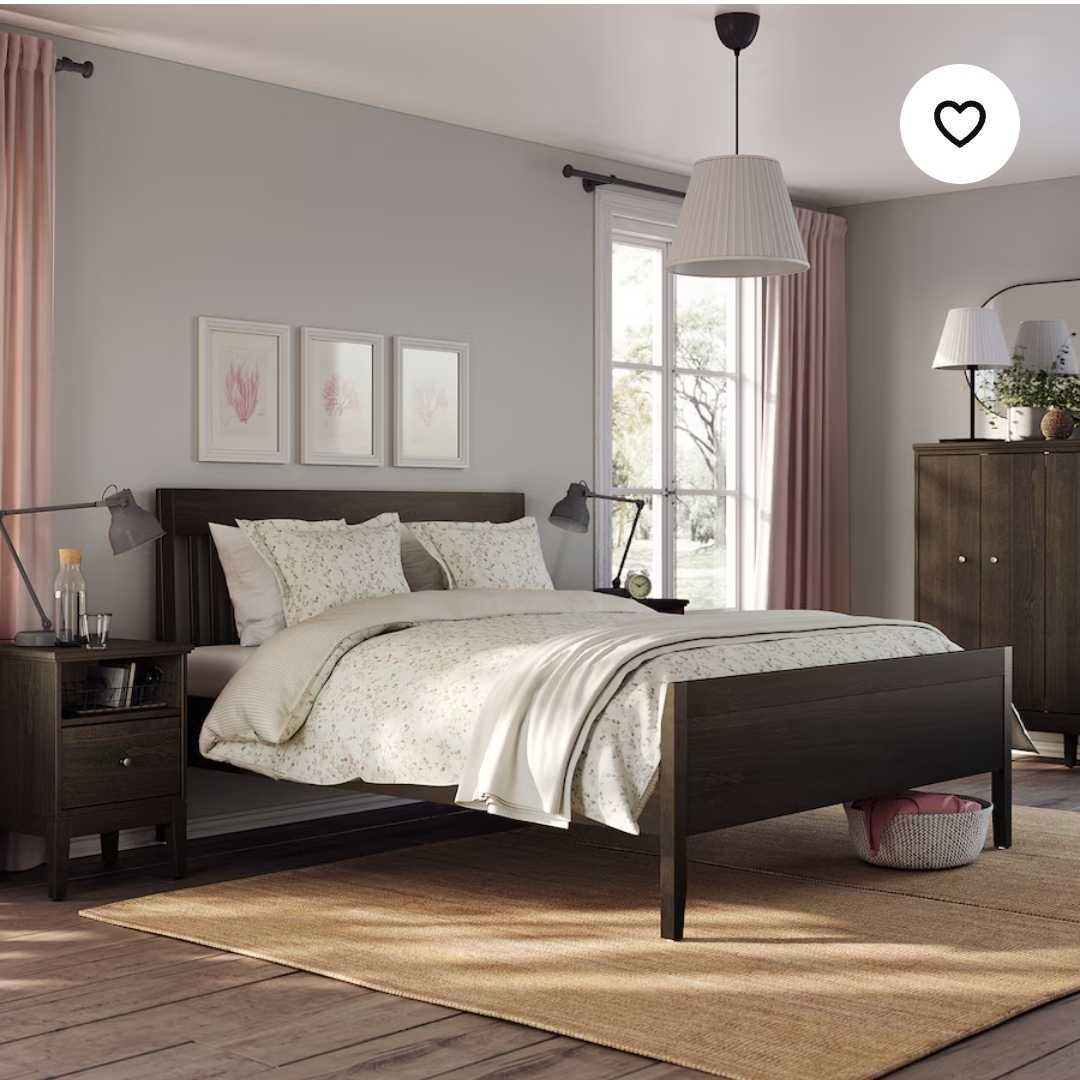 Łóżko IKEA Idanas 160×200 czarno brąz