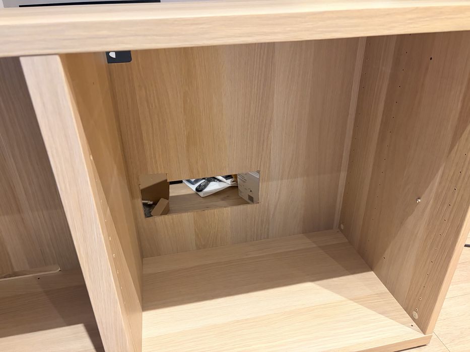 Ikea besta szafka pod tv imitacja debu bejcowanego na bialo 180 cm