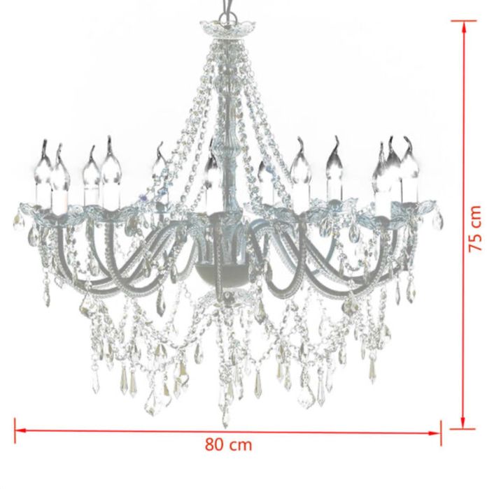 Lustre em cristais de vidro