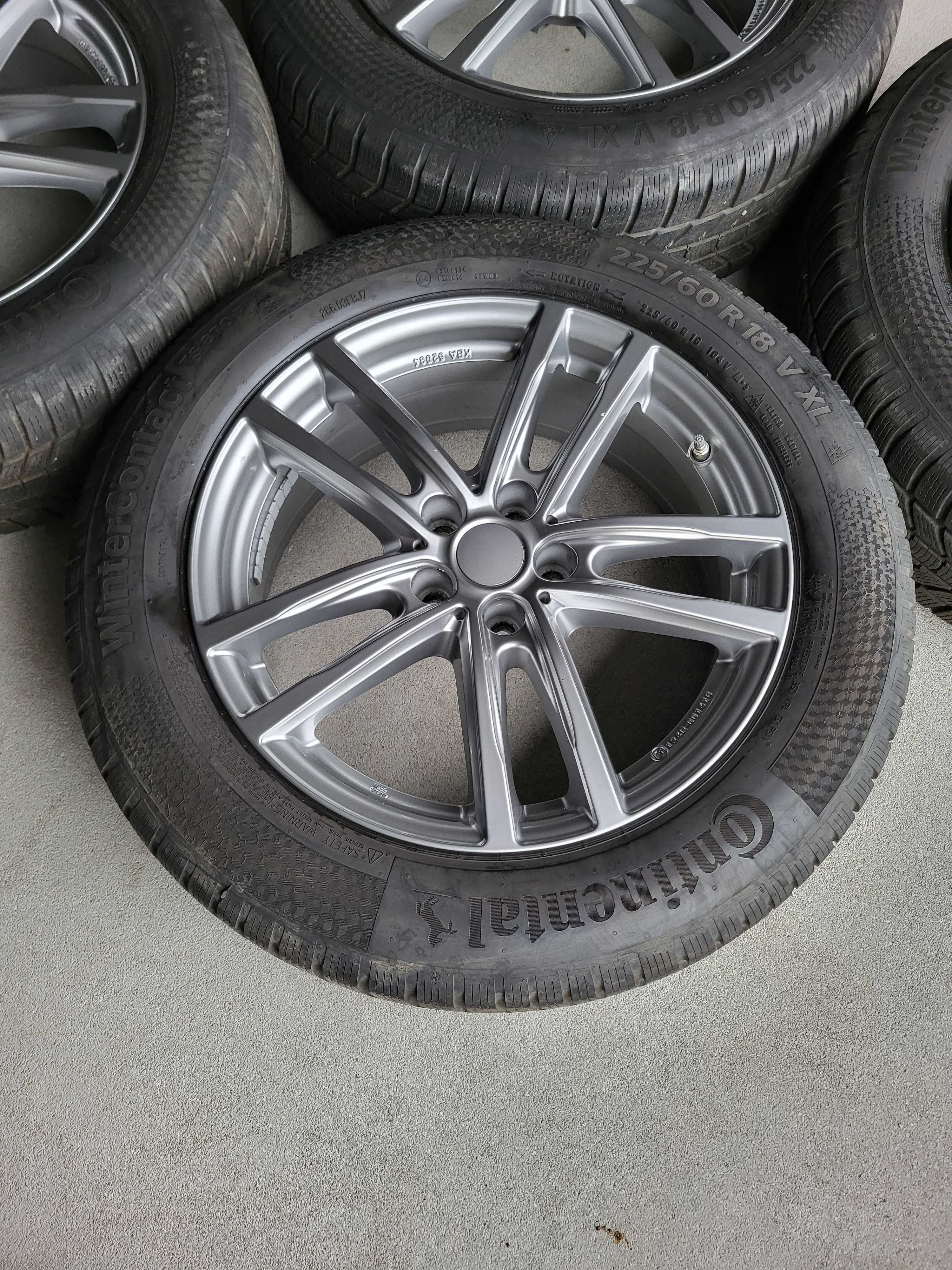 [K92] Koła zimowe 18 Cali 5x112 Continental 225/60/18 et22 22r 6mm