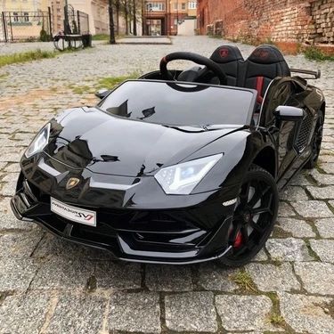 Двухместная детская электромашина Lamborghini, черная