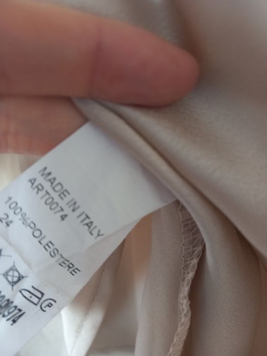 Bluzka włoska Satynowa kolor szampanski Beż