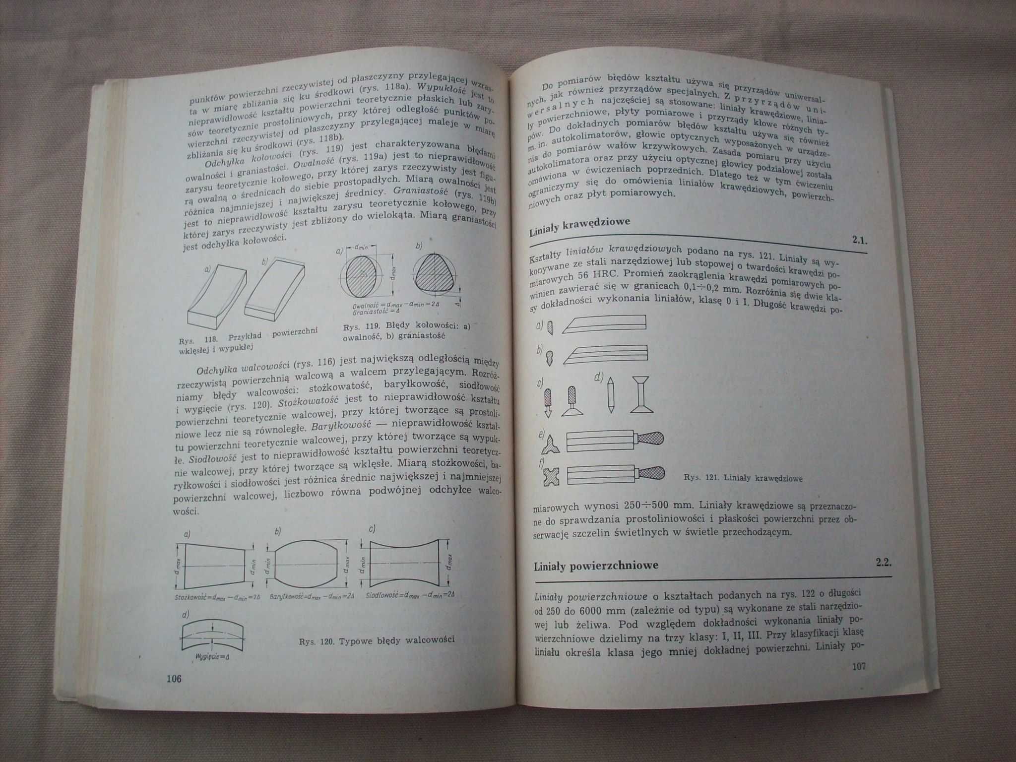 Ćwiczenia laboratoryjne z metrologii mechanicznej, T.Karpiński, 1976.