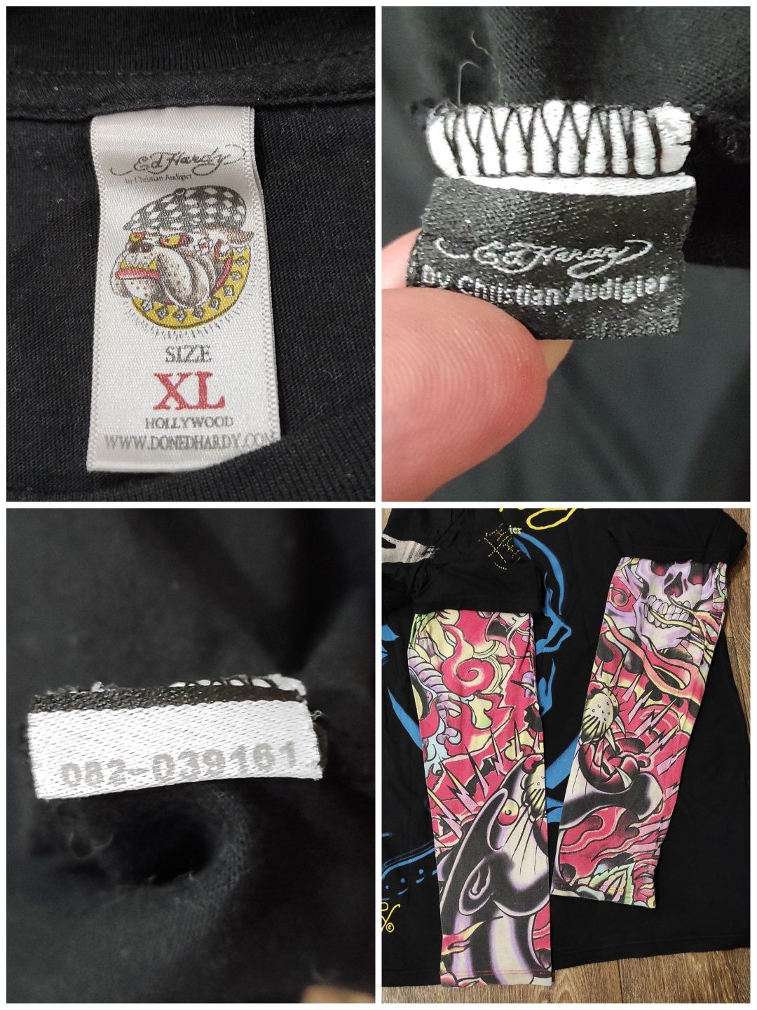 XL Ed Hardy оригінальний чоловічий лонгслів, футболка