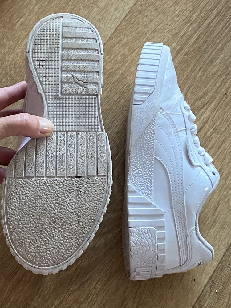 Puma 35,5 lakierowane białe adidasy