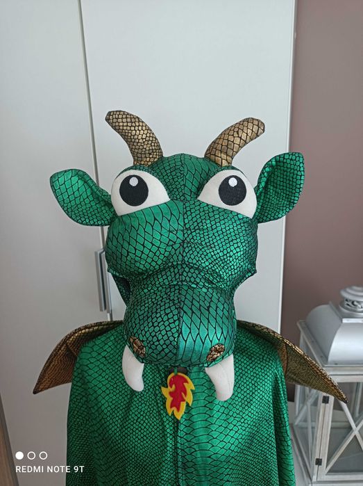NOWY strój karnawałowy SMOKA DINOZAURA WAWELSKI kostium 98/116 (506)