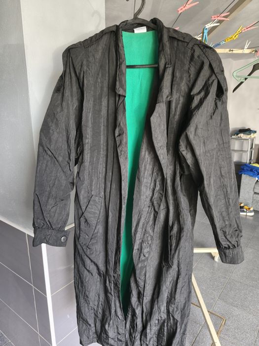 Gabardine Senhora  veste L XL preta forrada a verde