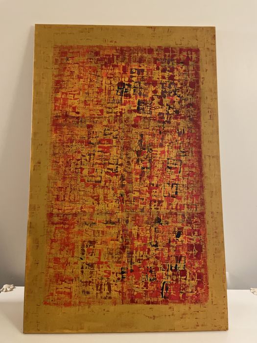 Pintura abstrata classica 120x75cm