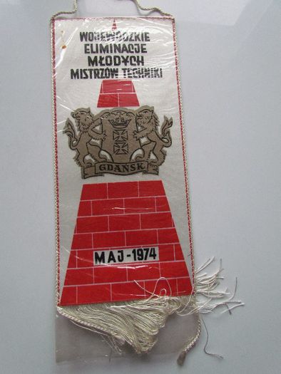 Proporczyk Wojewódzkie Eliminacje Młody Mistrz Techniki Gdańsk 1974