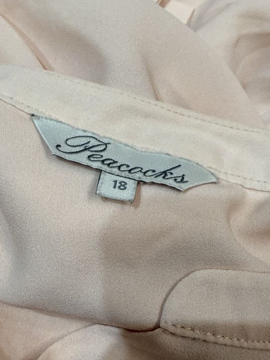 Koszula pudrowy róż z długim rękawem