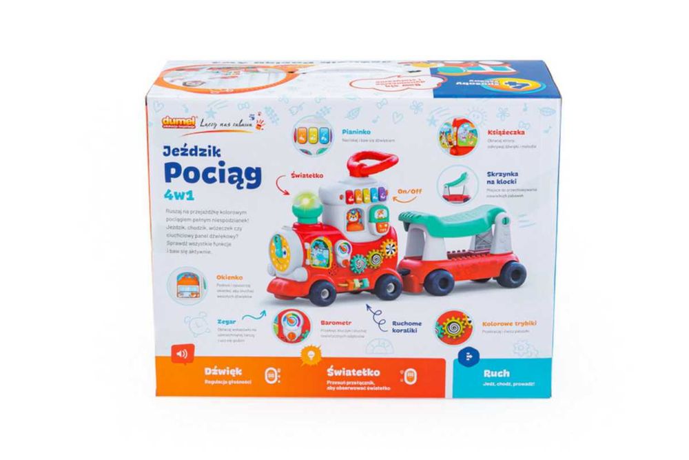 Zabawka Interaktywna Jeździk Pociąg 4w1 Dumel DD10226