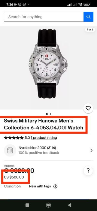 Годинник Swiss Military Hanowa