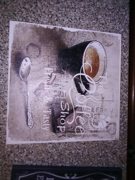 Conjunto de 3 Quadros de Café Decorativos