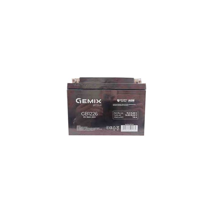 AGM Аккумуляторна батарея до ДБЖ Gemix GB 12V 26Ah Security (GB1226)