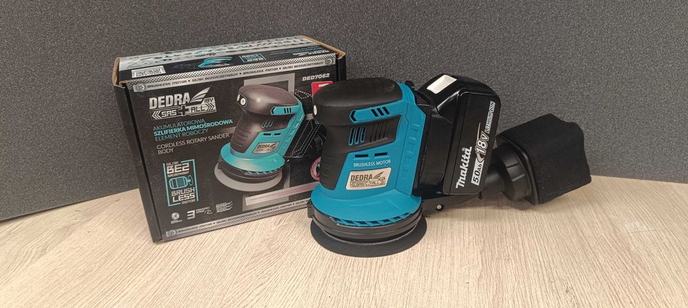 Szlifierka Mimośrodowa  Dedra 18v Adapter Milwaukee Dewalt Makita