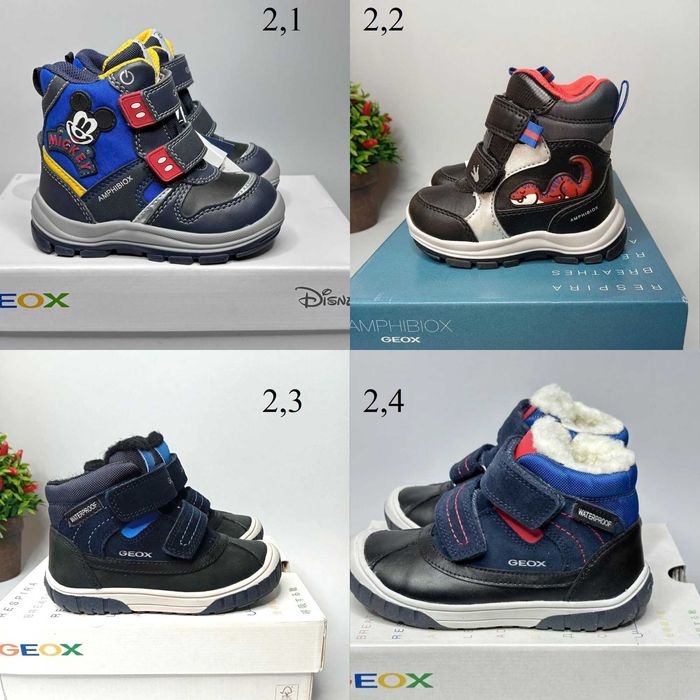 Зимові черевики чоботи Geox з мигалками 20,21,22,23,24,25,26,27 р