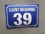 Tablica Emaliowana Kuźnicy Kołątajowskiej  -Vintage ,Loft