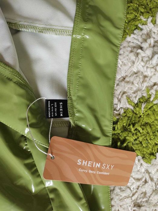 Лакова спідниця Вінілова Латекс Юбка Shein SEXY НОВА L Лак кожа шкіра