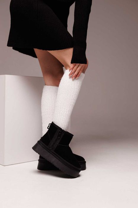 Пухнасті теплі білі гольфи з вовною