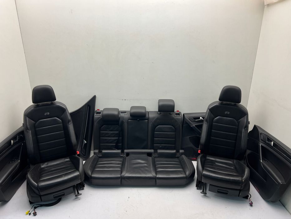 vw golf 7 vii 5g r20 hb r fotele wnętrze skórzane skóra oryginał n