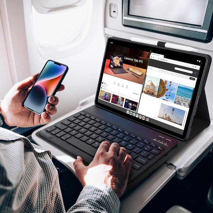 JADEMALL etui klawiatura LED RGB Lenovo Tab P11 / P11 PLUS J606F J607F