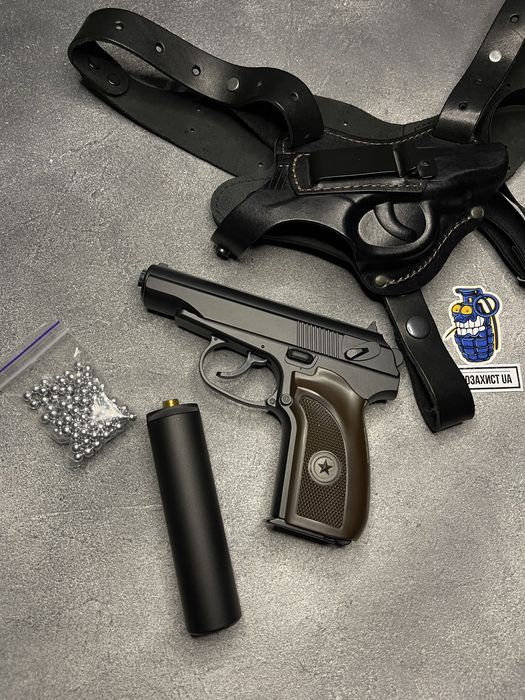 Пістолет металевий ПМ+глушник