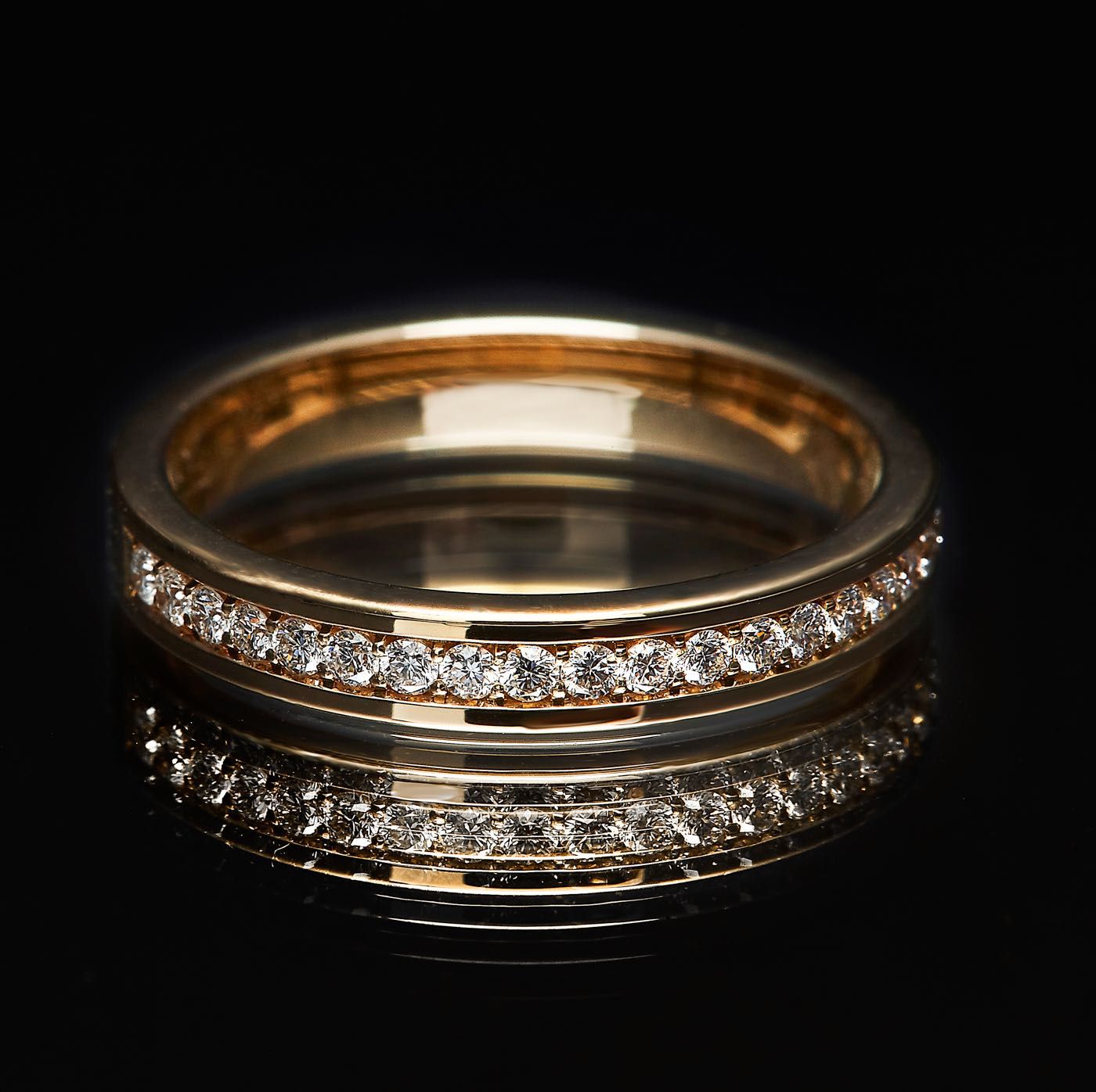 Obrączka z diamentami VS pierścionek z brylantami złoto 585 r.14