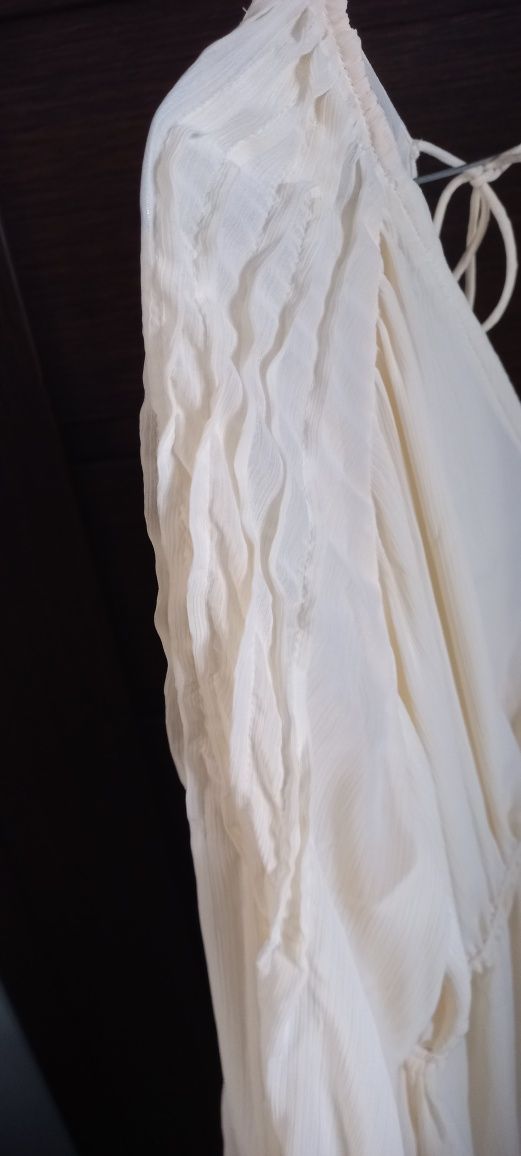 Sukienka maxi boho zwiewna dekolt