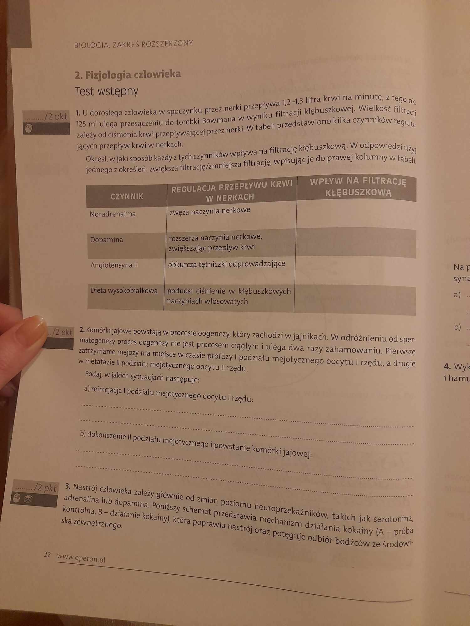 Biologia Matura - testy i arkusze zakres rozszerzony Operon