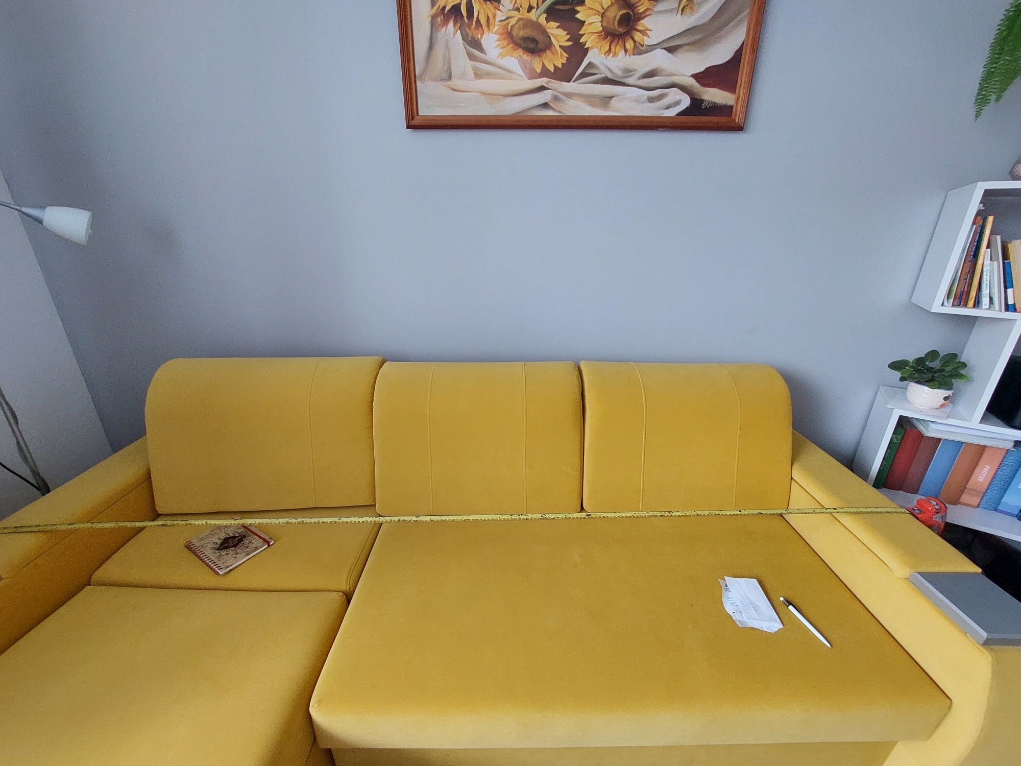 Narożnik z funkcją spania rozkładana sofa kanapa z pojemnikiem