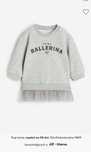 H&M Dresowa sukienka z tiulowym dołlem r.92