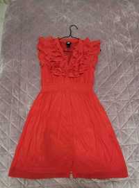 Б/У Червона шифонова сукня H&M розмір S-M (44-46)