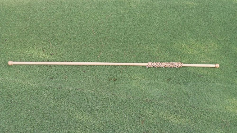 Varão Ø 25 mm de madeira para cortinados com argolas e suportes
