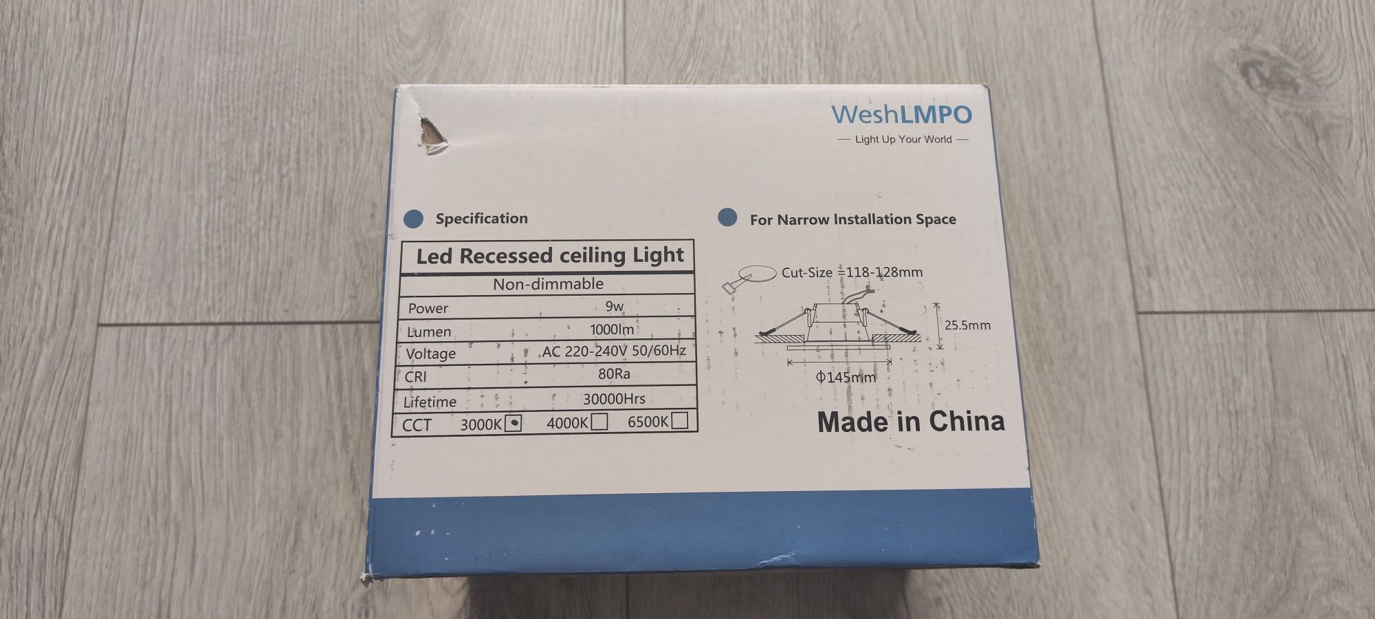 6 sztuk Halogen Oczko sufitowe LED 3000K 9W