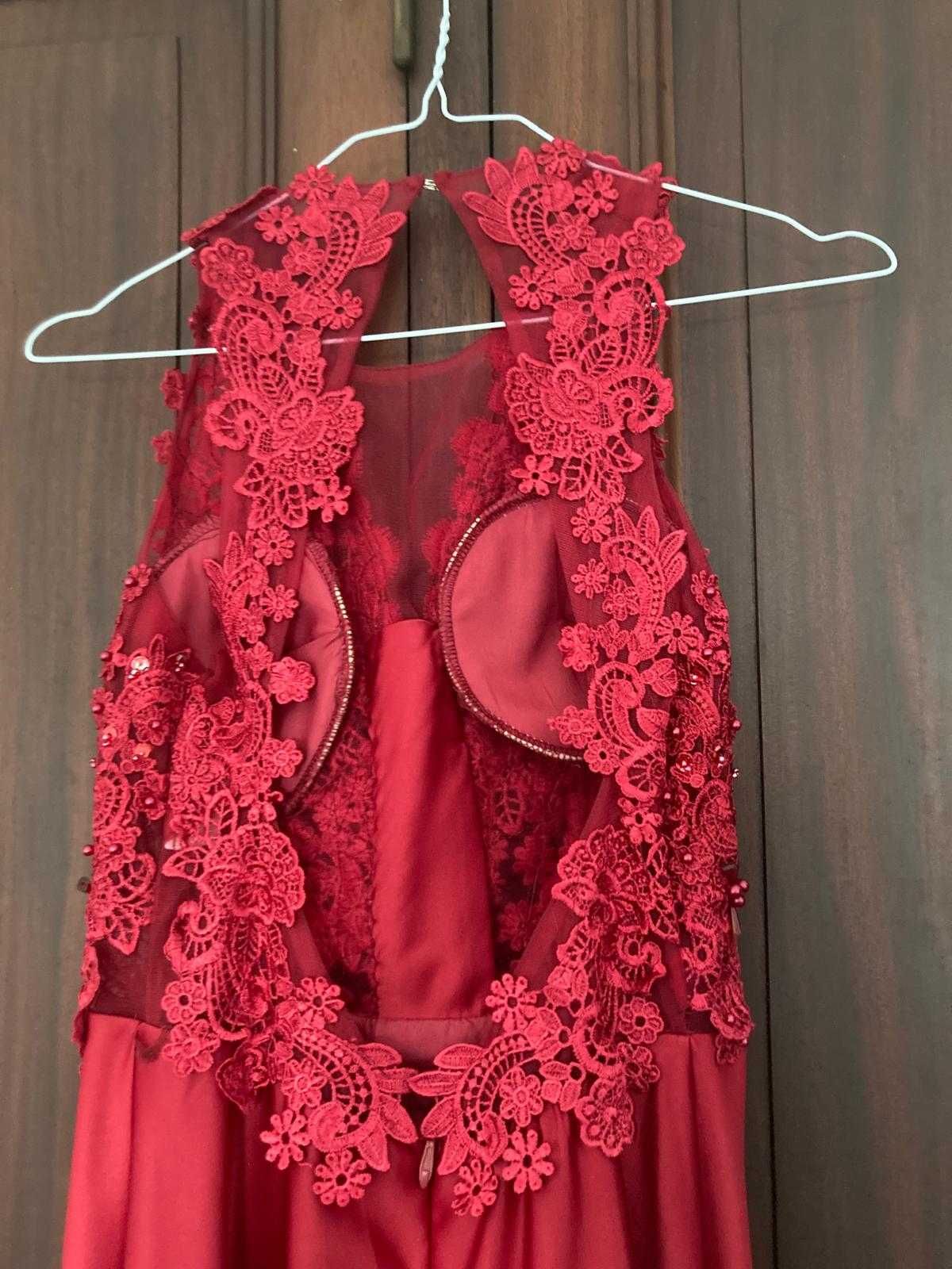 Vestido de Gala Vermelho Comprido sem costas M