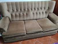 Conjunto de sofá cama + 2 sofás individuais