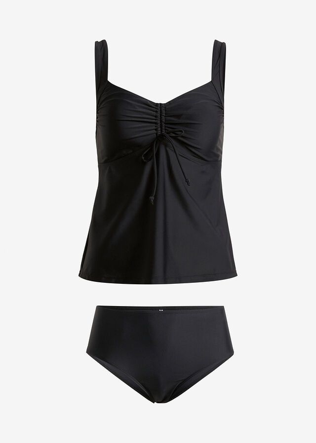 B.P.C tankini czarne z figami z kieszonkami na protezy ^40