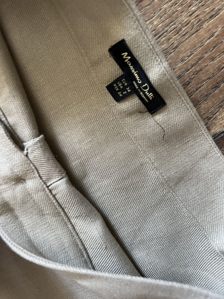 Стильная юбка из льна 100% Massimo dutti xs
