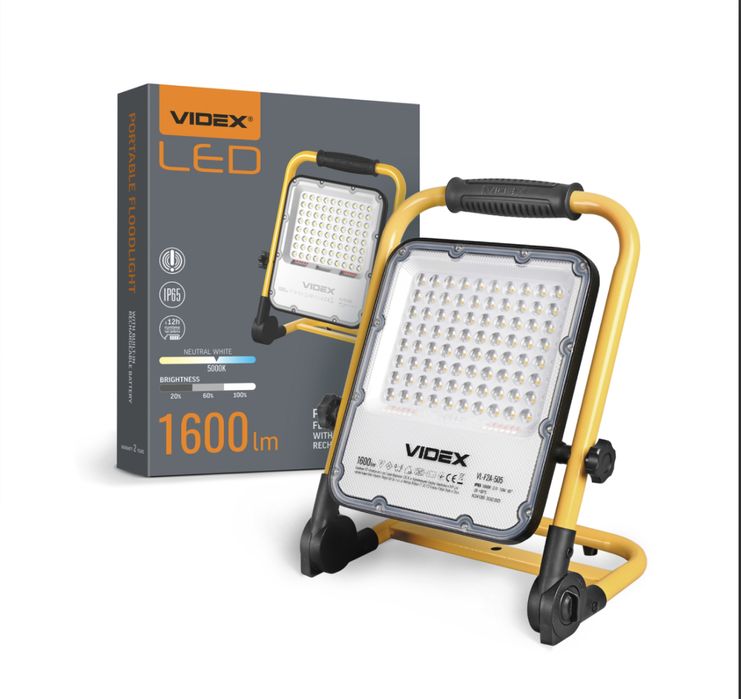 LED Rechargeable floodlight PREMIUM VIDEX F2A 50W 5000K