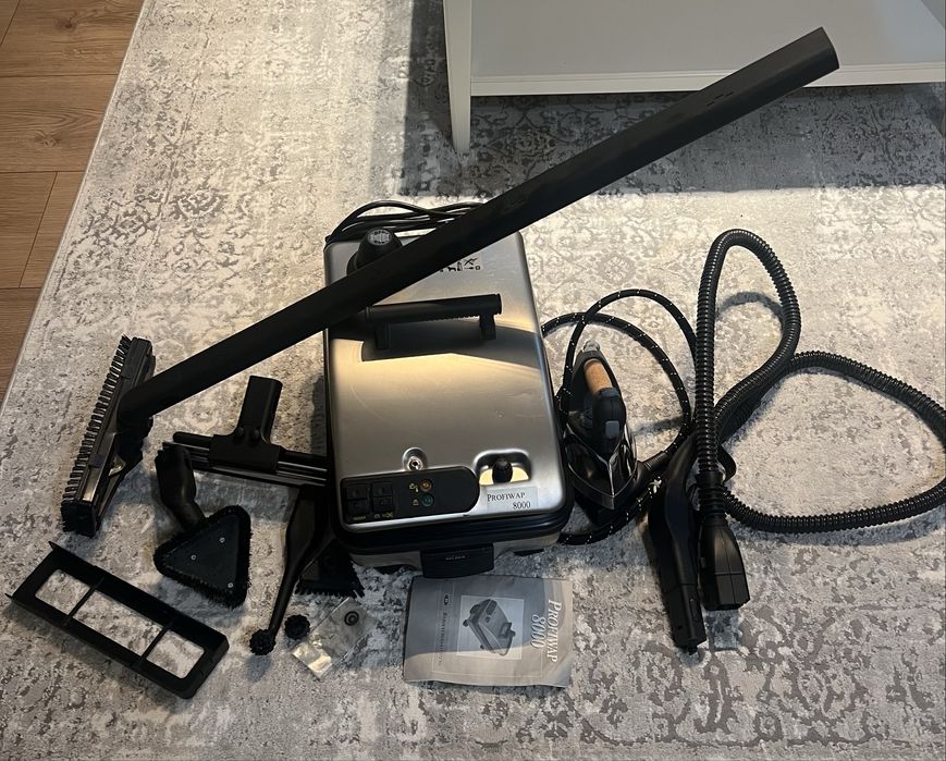 Myjka parowa PROFIWAP 8000 + żelazko + akcesoria | komplet