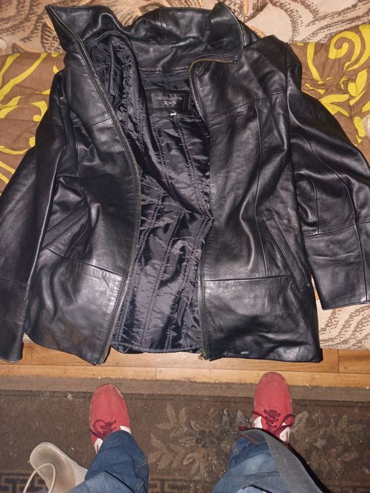 Komplet skórzany kurtka letnia i kiecka r40 i s