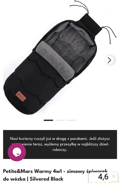 Śpiworek do spacerówki zimowy Petite & Mars Warmy 4 w 1