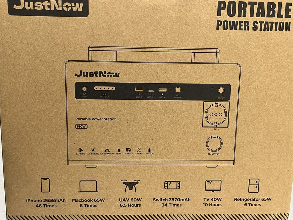 Портативна зарядна станція JustNow JNB600-FS01 630W 460Wh