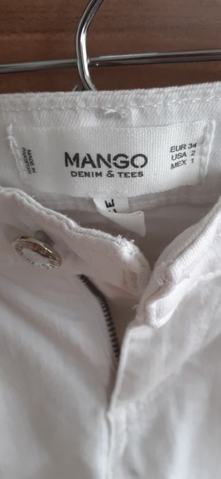 Białe spodnie Mango stan idealny r. 34 jeans