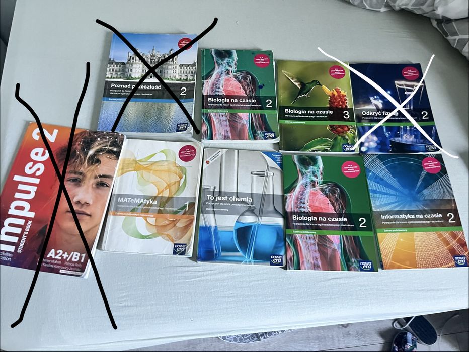 Podręczniki Angielski, Matematyka, chemia, biologia, historia, fizyka