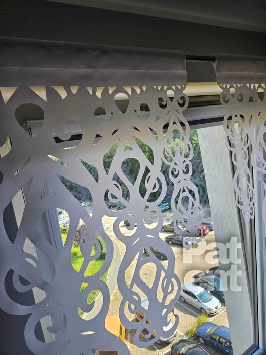 Firana panele ekranowe 60x100 cm żakardowe 2 sztuki na okno białe