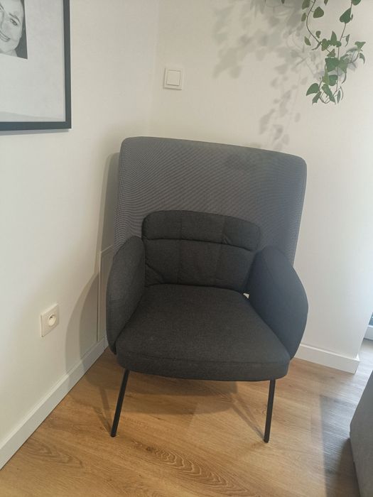 Fotel uszak szarości loft