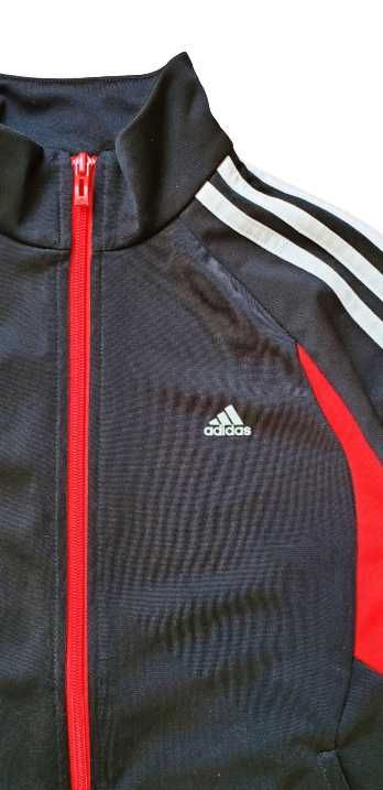 Bluza chłopięca czarna na zamek sportowa Adidas rozm. 152